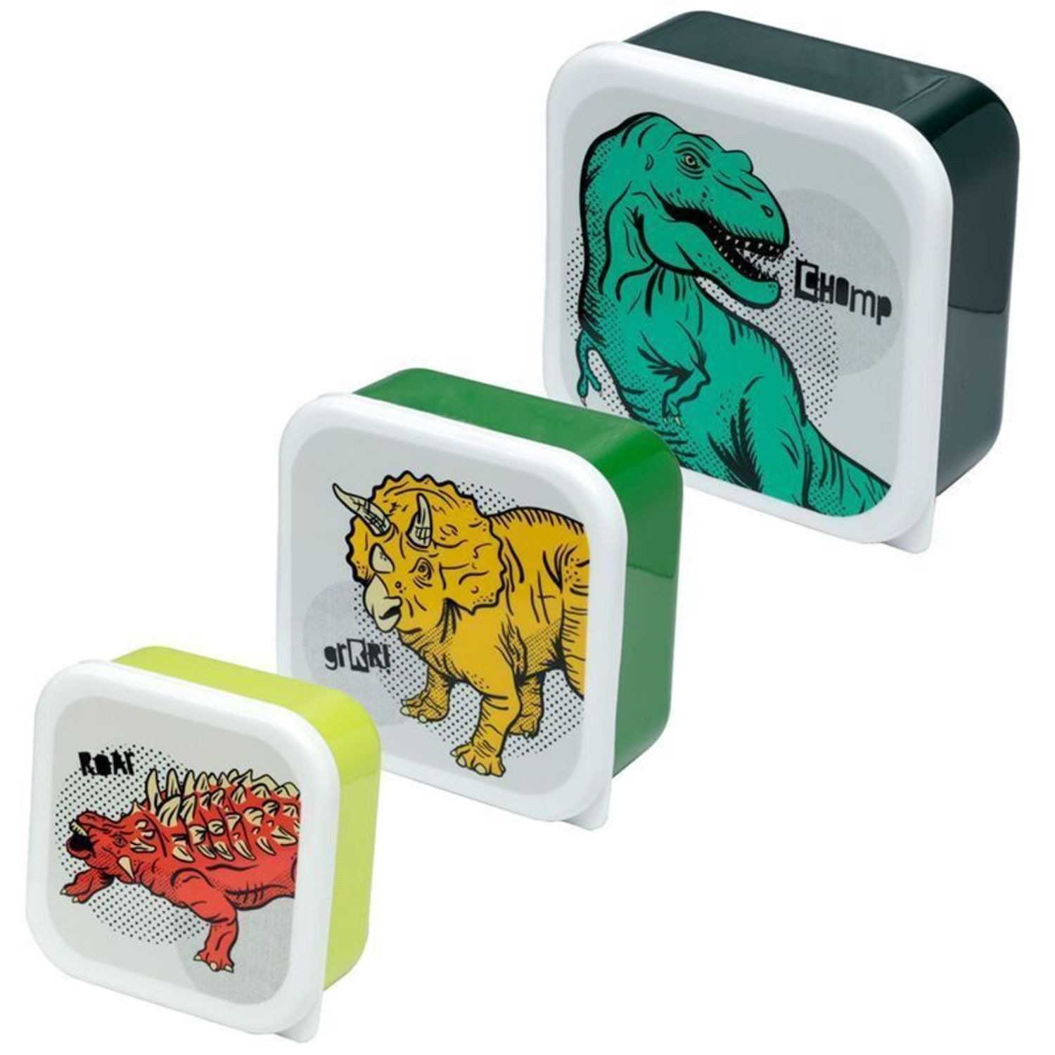Puckator Lunchbox Dinosaurier Vesperdosen im 3er Set