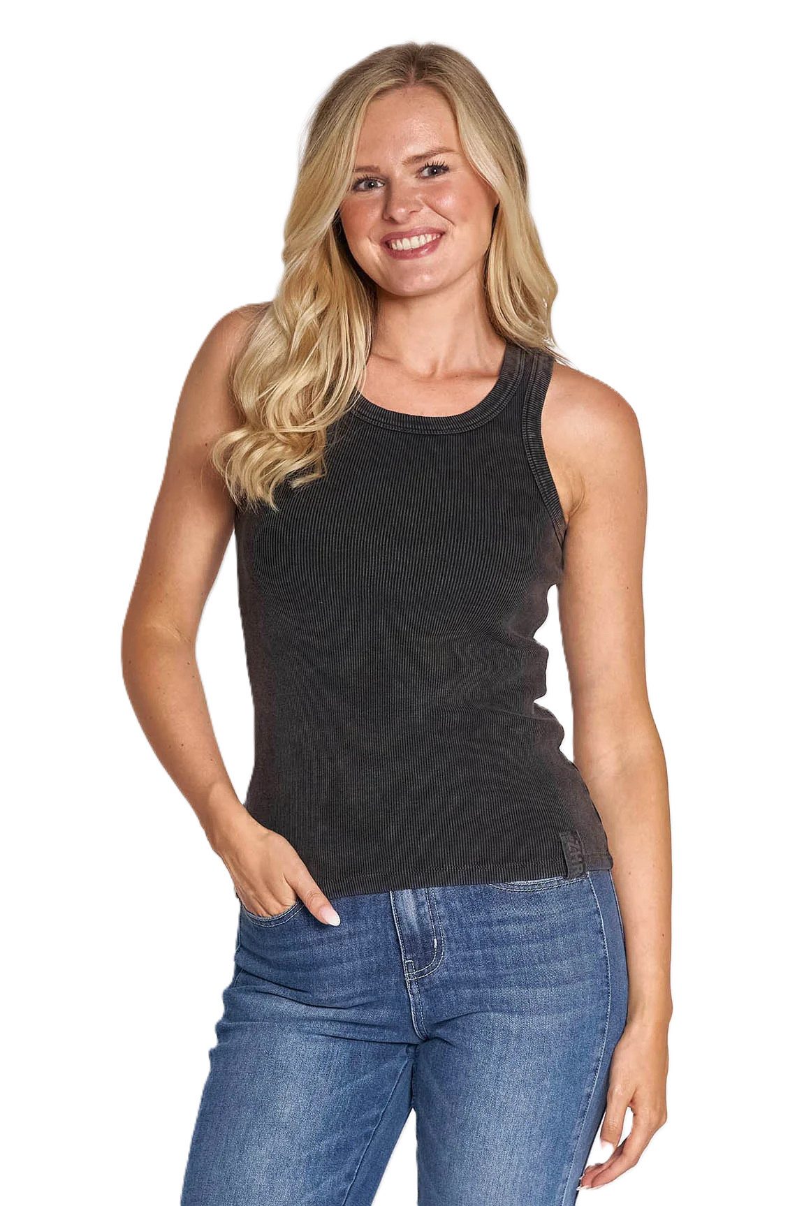 Shirttop ZHARIA - Basic - Slim Fit Top Damen ärmellos - Stricktop