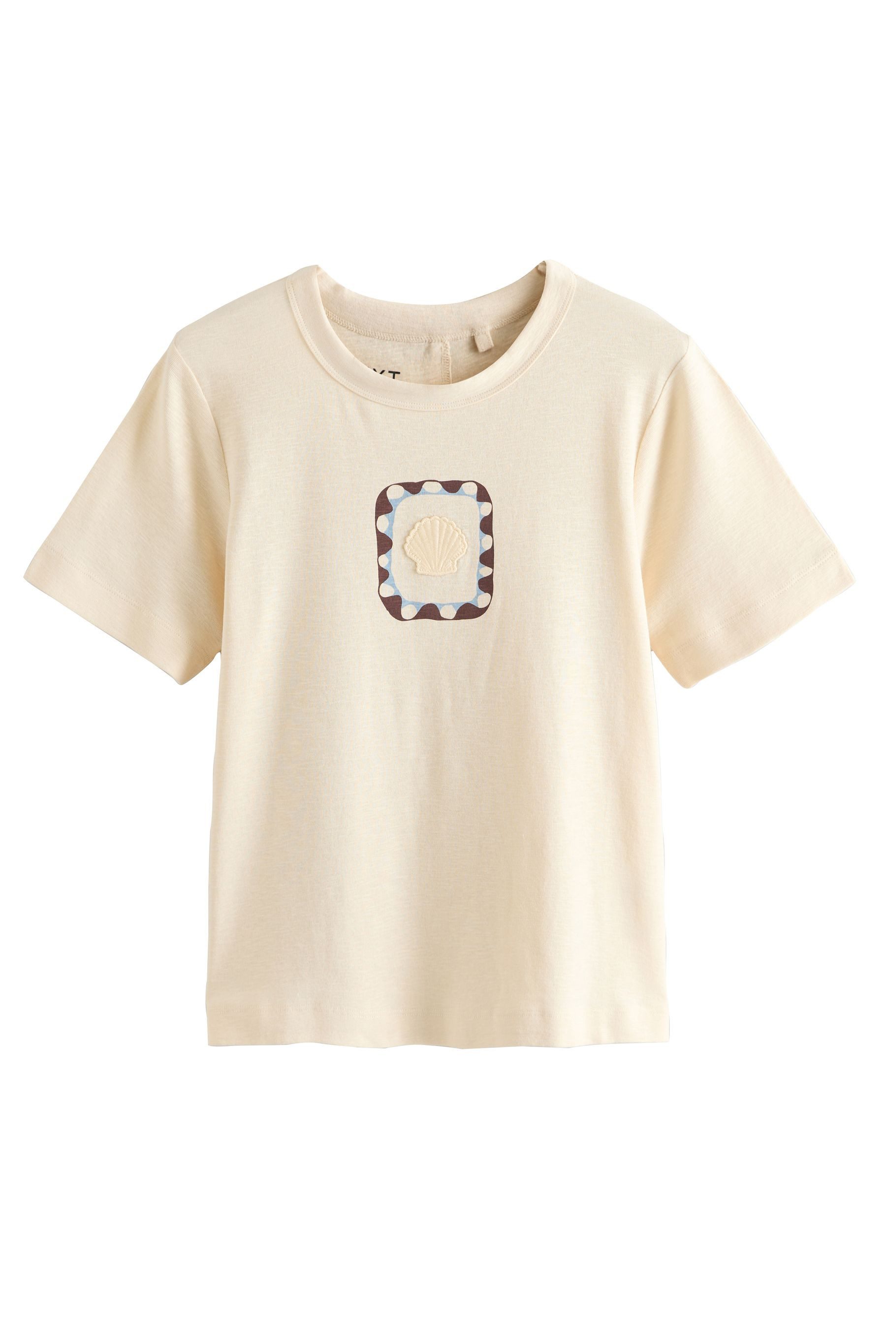 T-Shirt Kurzarm-T-Shirt mit Grafik, Kurzgröße
