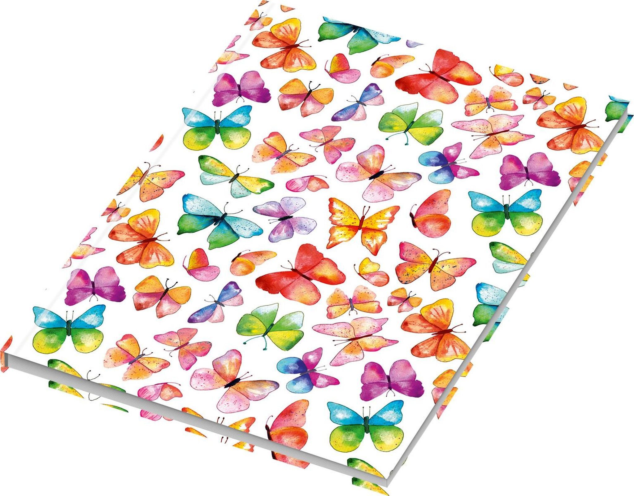 RNK Notizbuch RNK Kladde / Notizbuch "Schmetterlinge", blanko, DIN A4, 96 Blatt, 70
