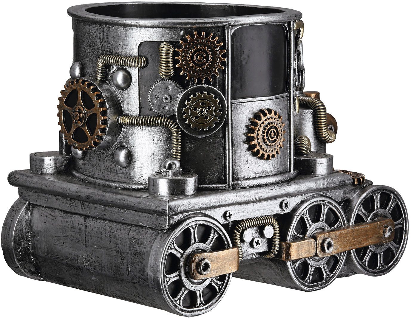 GILDE Übertopf Übertopf Lokomotive Steampunk Engine planter (1 St)