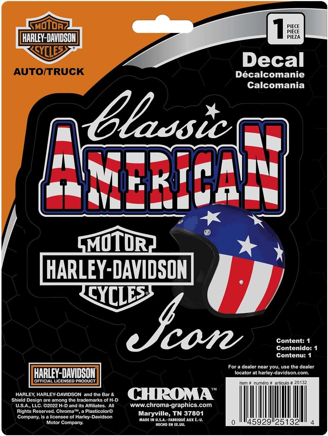 Aufkleber CHROMA Motorrad Sticker H-D American Classic Decal Auto Laptop & mehr