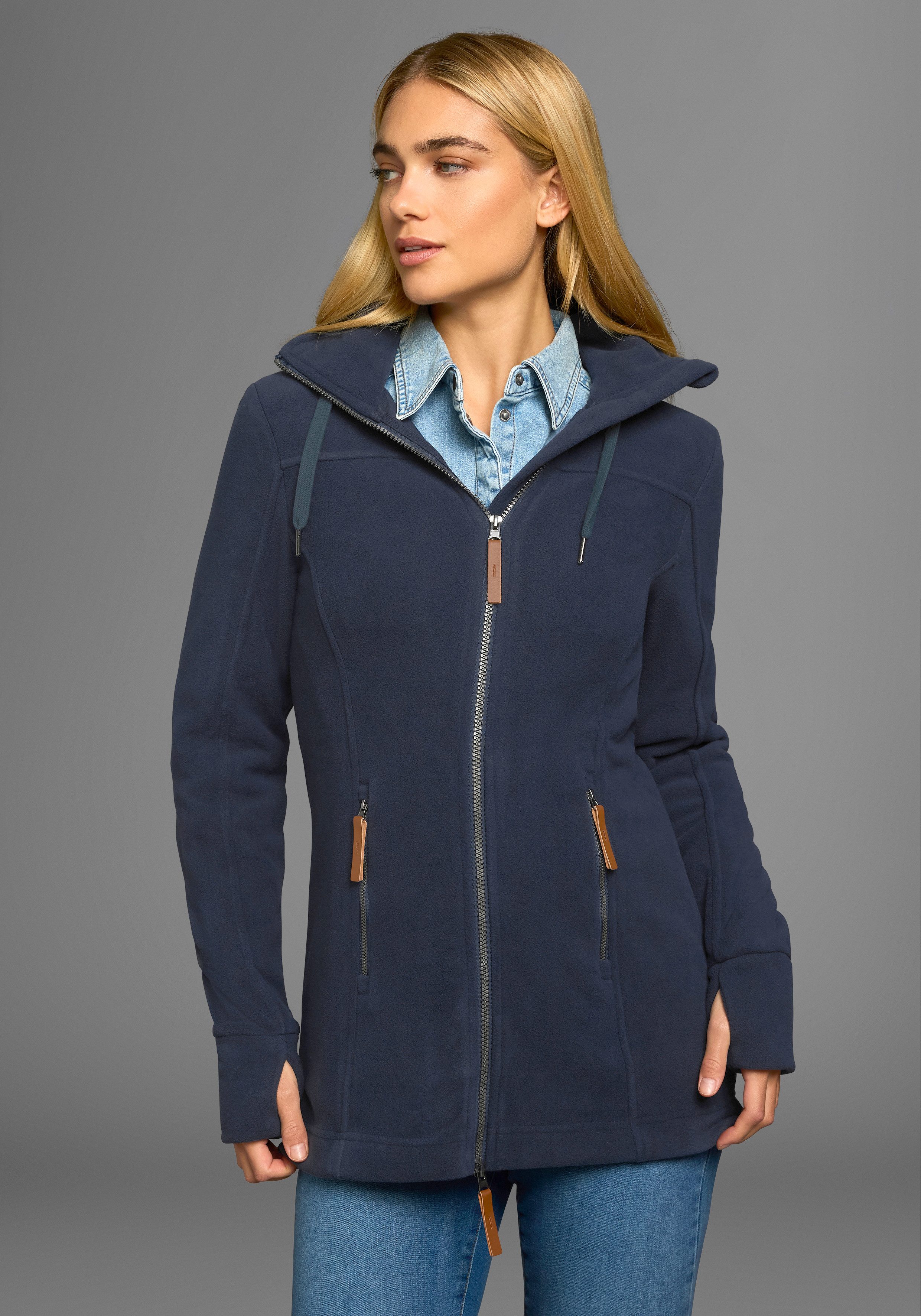 Polarino Fleecejacke aus Fleece, atmungsaktiv, schnell trocknend günstig online kaufen