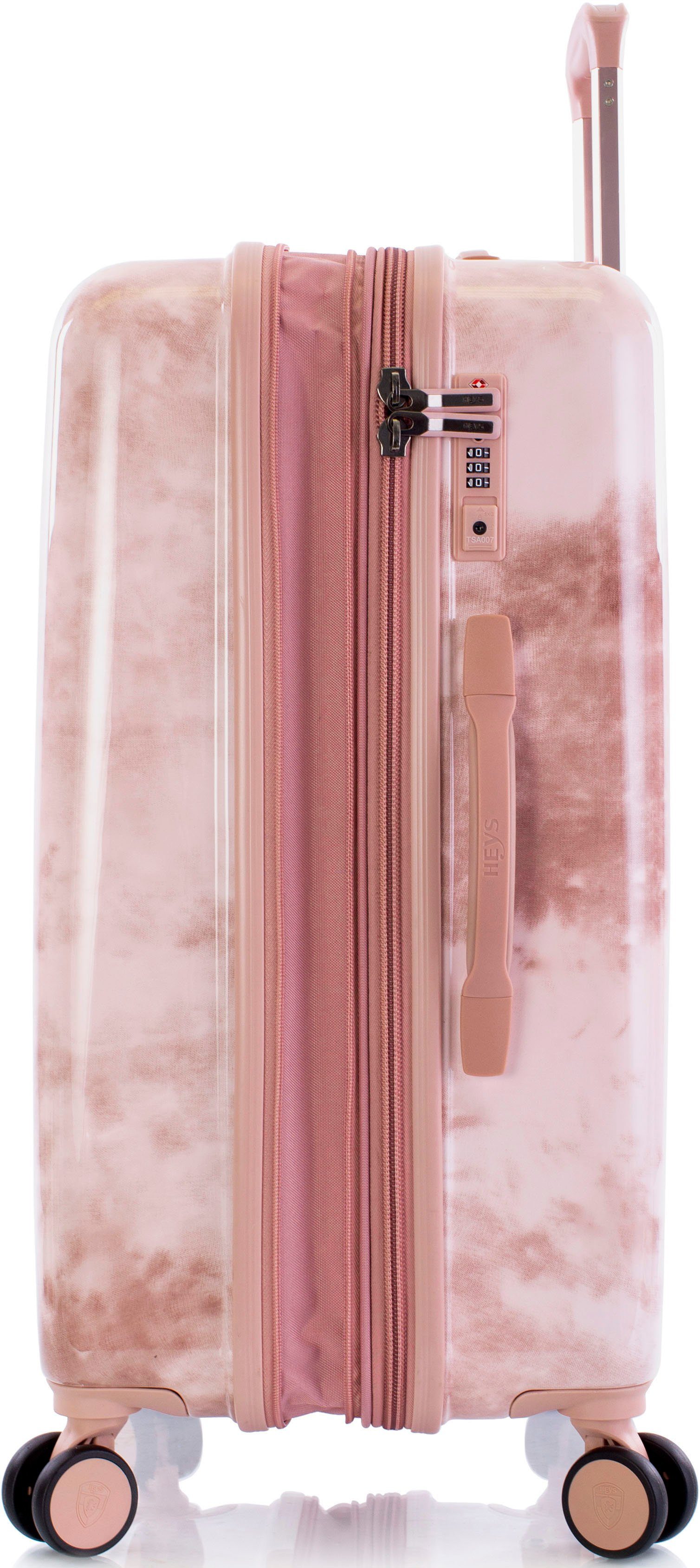 Heys Hartschalen-Trolley Tie-Dye pink, 66 cm, 4 Rollen, Heys Reisegepäck TSA Schloss Volumenerweiterung