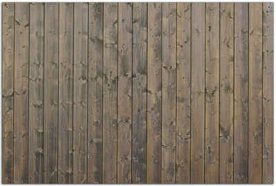 Wallario Sichtschutzzaunmatten Holzpaneelen in grau braun - Holzmuster mit Maserung