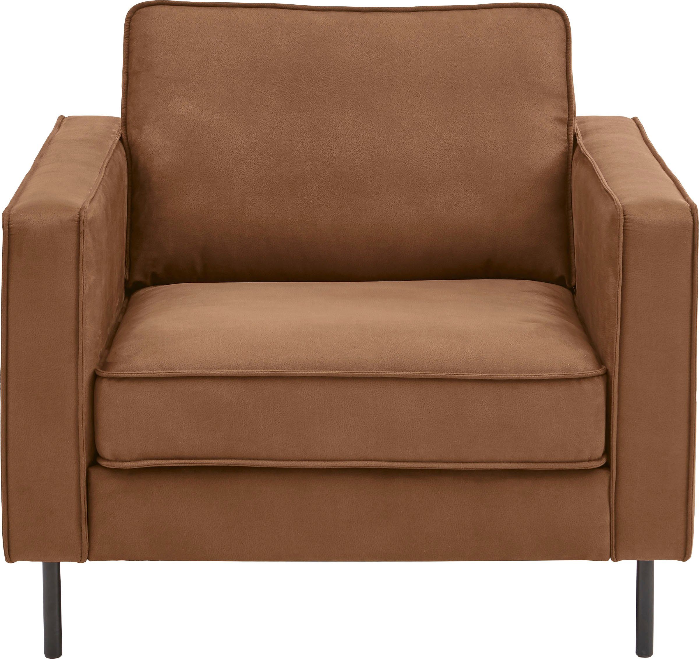 ATLANTIC home collection Sessel Weston, im skandinavischem Stil, mit Wellenunterfederung