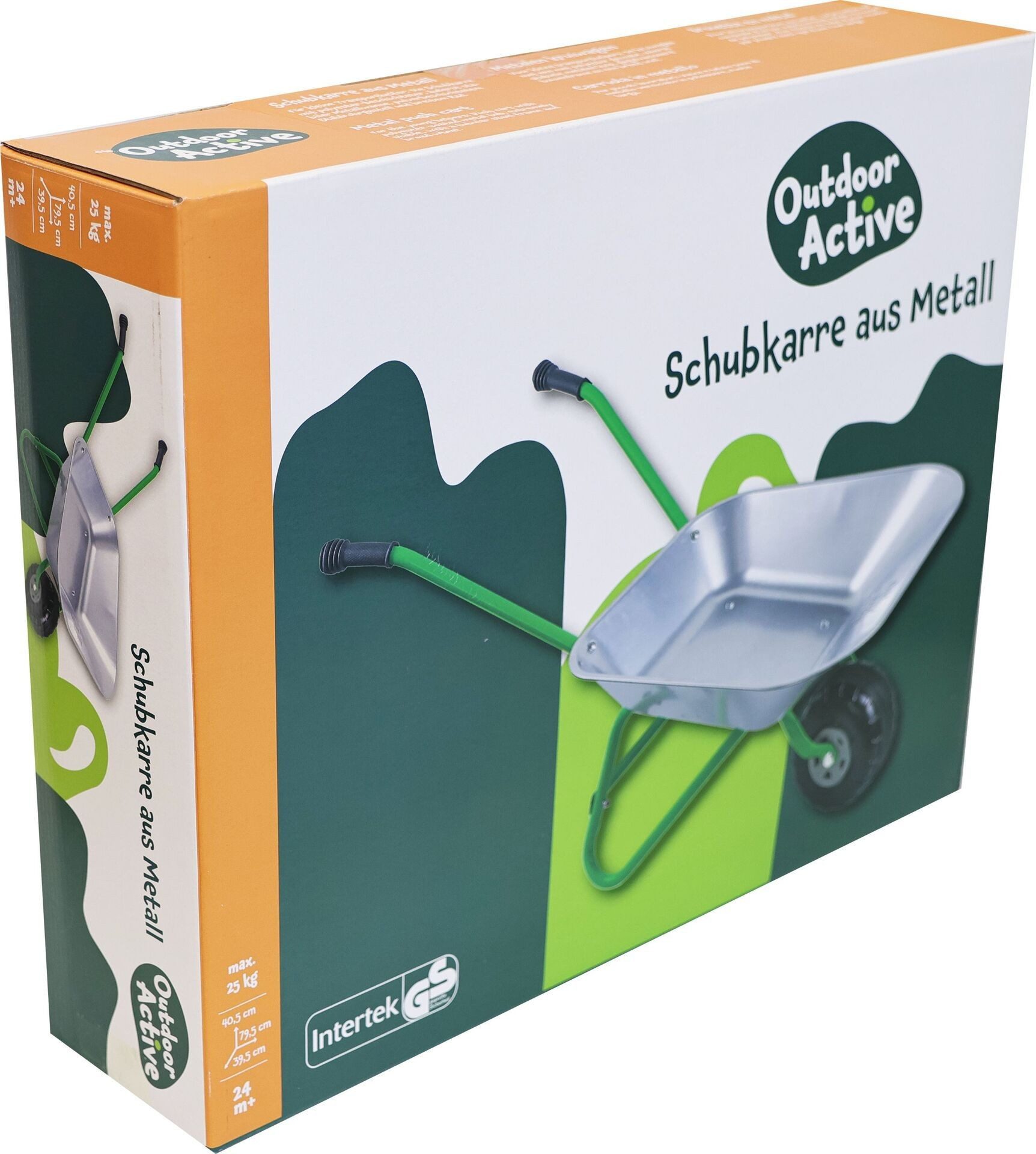 Vedes Schubkarre OA Schubkarre-Metall silber/grün