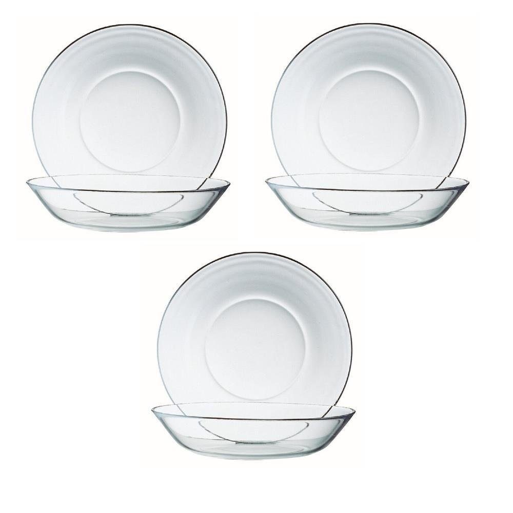 Luminarc Gebäckteller Luminarc Cosmos Puddingteller 14 cm 6er Set, Glas, (Spar-Set)
