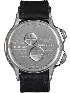 U-Boat Schweizer Uhr U-Boat 9674 Capsoil Doppiotempo SS GMT Herrenuhr 5