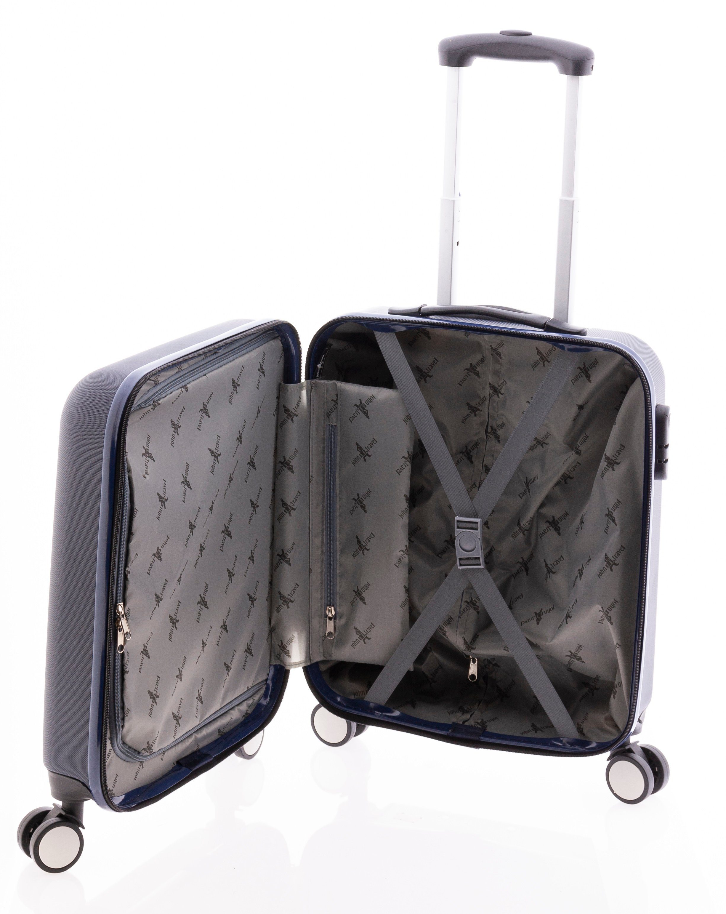 Koffer 55 Handgepäck-Trolley 38 Rollen, blau Liter, GLADIATOR div. Farben 4 cm, kg, 2,6