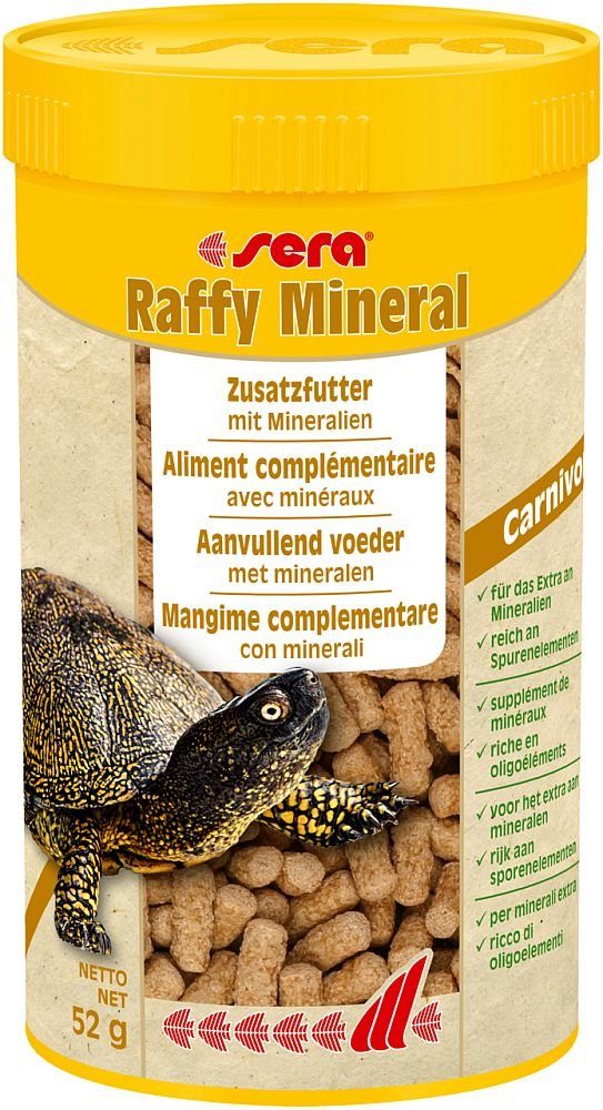 Terrariendeko sera Raffy Mineral carnivor, Schildkrötenfutter, 250 ml