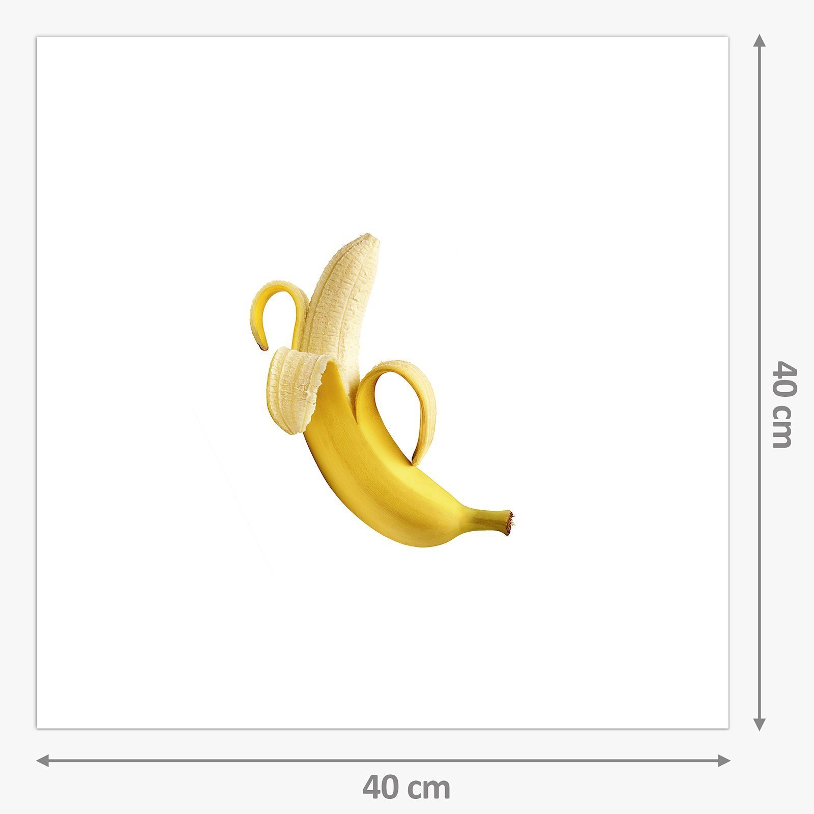 mit Glas Küchenrückwand Spritzschutz Geschälte Primedeco Küchenrückwand Motiv Banane