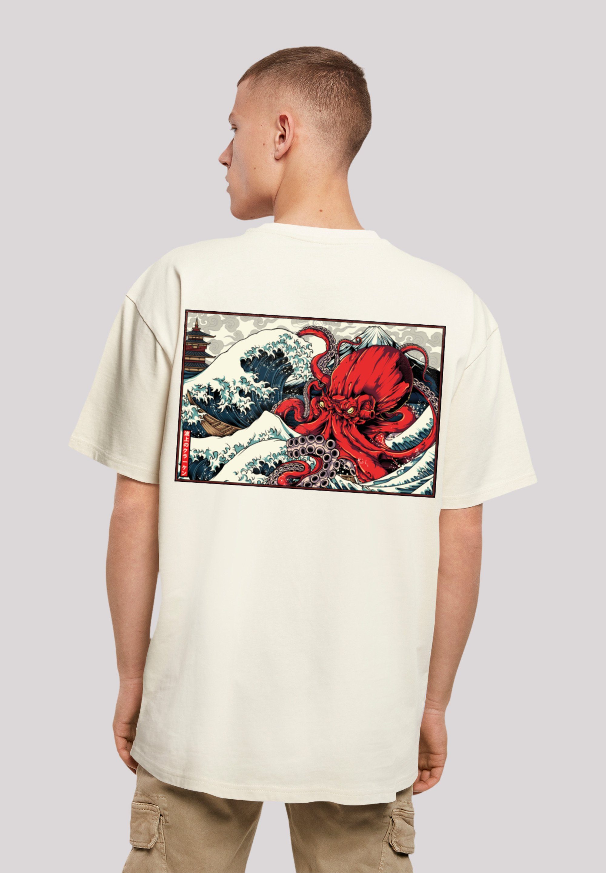F4NT4STIC T-Shirt Octopus Japan Print sand