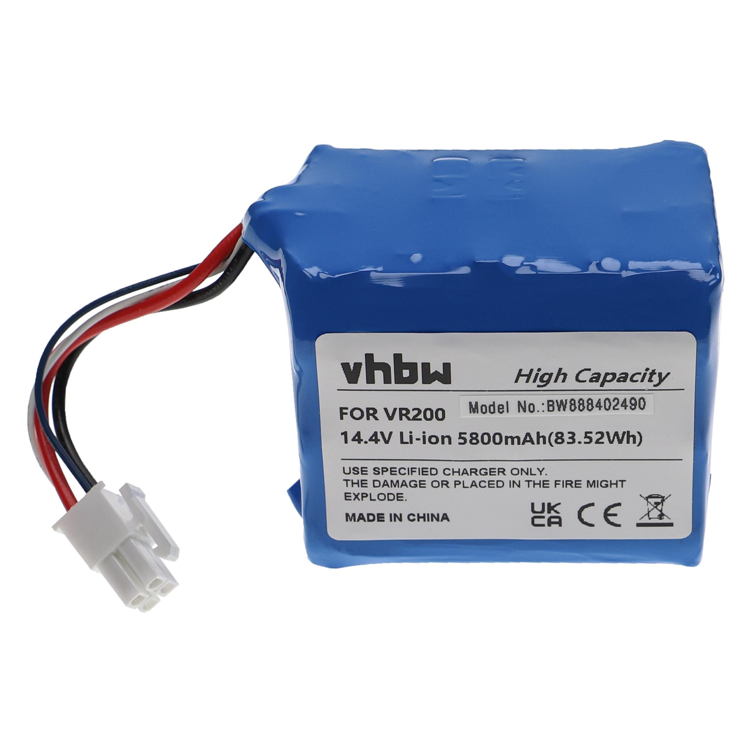 vhbw Akku passend für Vorwerk Kobold VR200 Staubsauger / Saugroboter (5800 Staubsauger-Akku Akku Li-Ion 5800 mAh (14,4 V, 1 St), Leistungsfähiger Austausch-Akku für Ihren Saugroboter