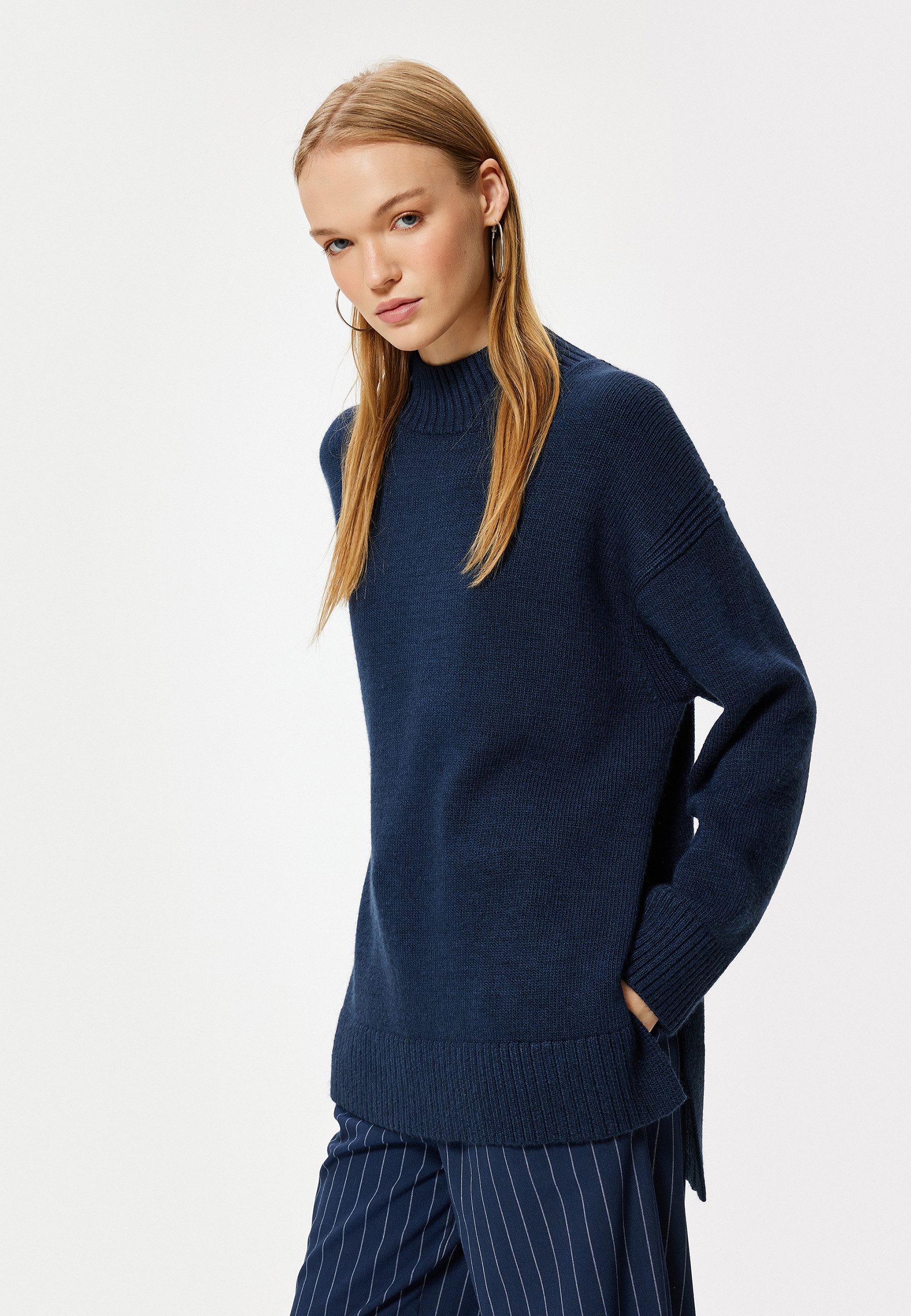 Koton Stehkragenpullover Standkragen Langärmelig