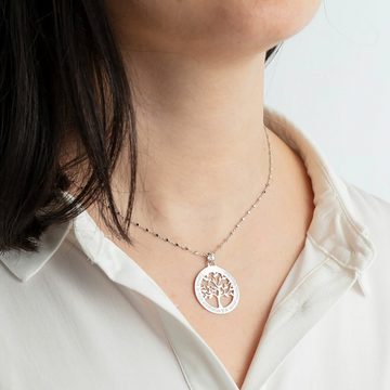 LOTUS SILVER Silberkette Lotus Silver Lebensbaum Halskette (Halskette), Damen Kette Lebensbaum aus 925 Sterling Silber, silber