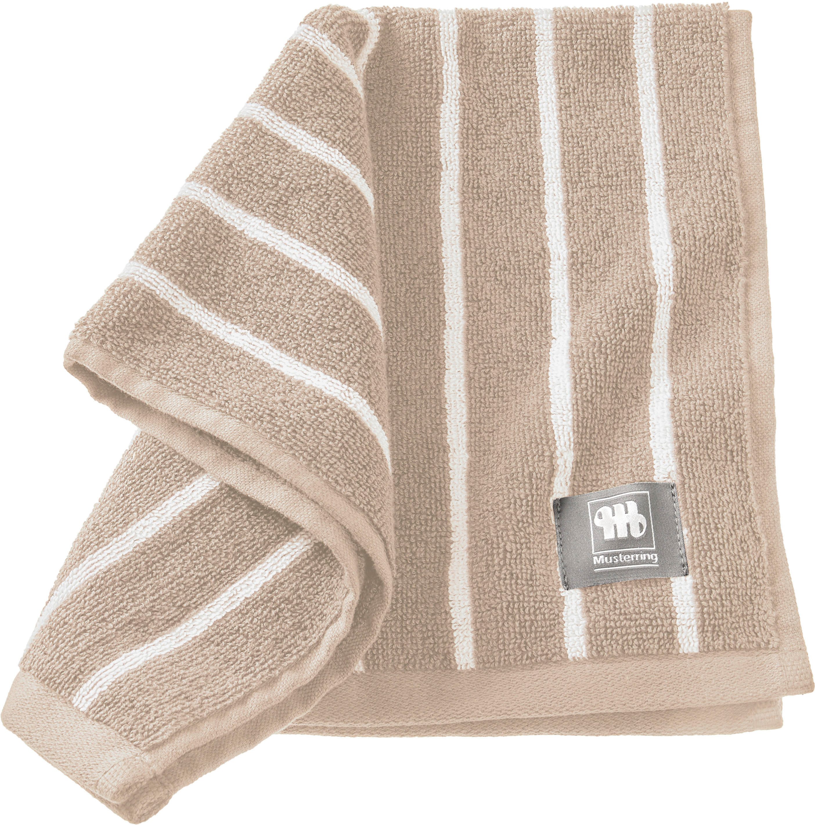 Musterring Gästehandtuch Needlestripe, Jacquard (1-St), hautschmeichelnd, günstig online kaufen