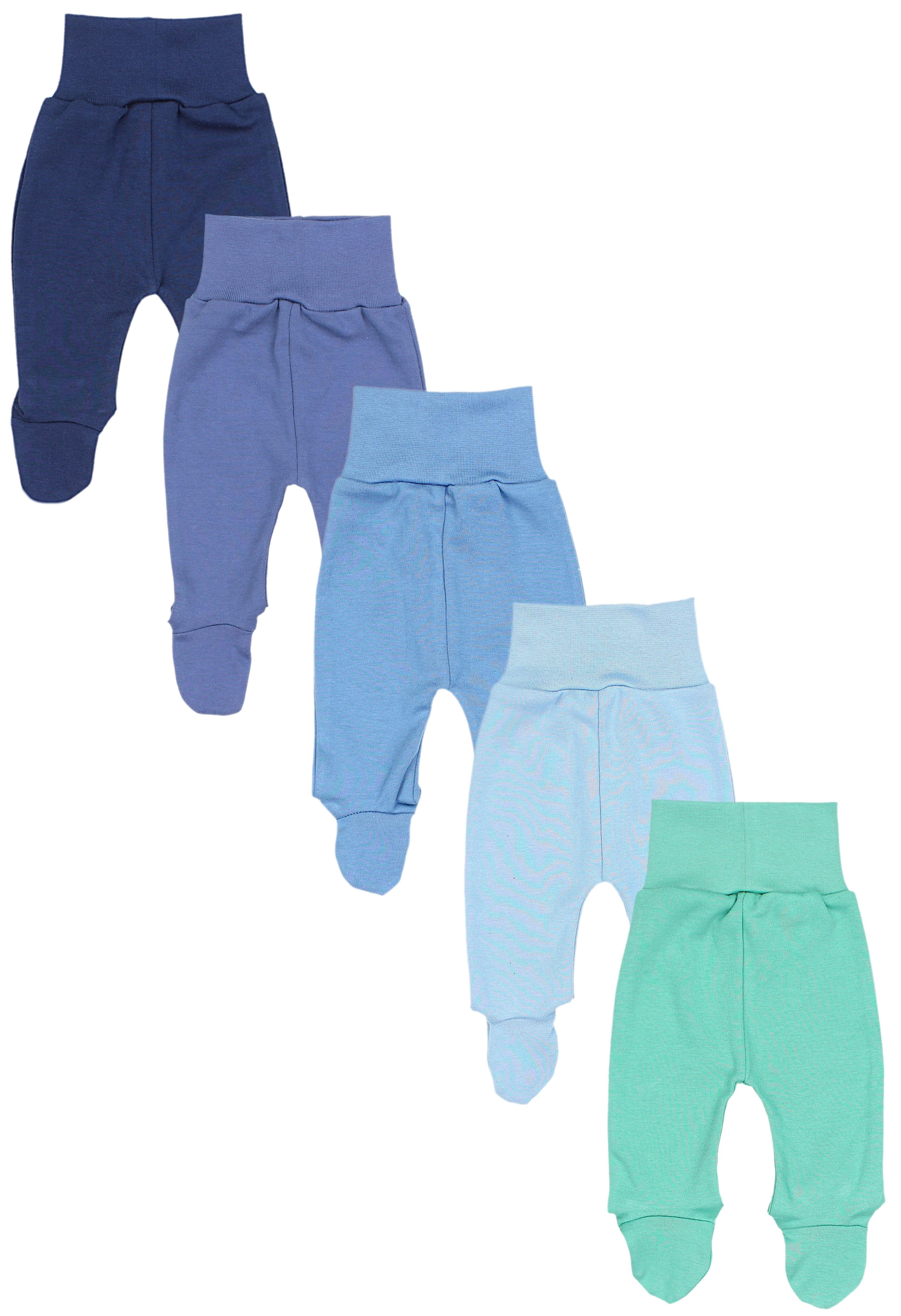Blau TupTam Schlupfhose Pack 5er Unisex TupTam Hose Baby mit Mintgrün Jeans Fuß Bunte Dunkelblau