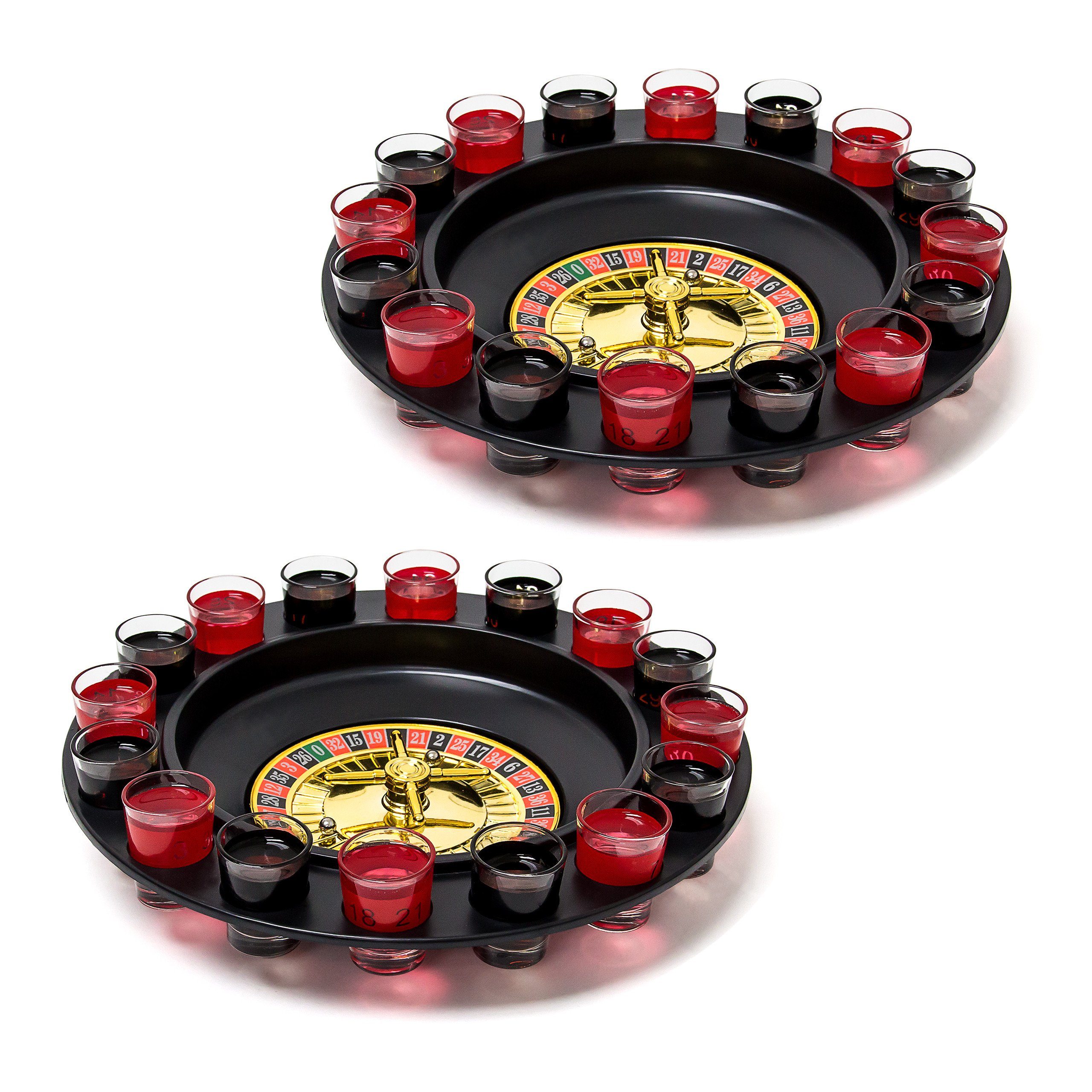 Gläser-Set 2 x Roulette Trinkspiel
