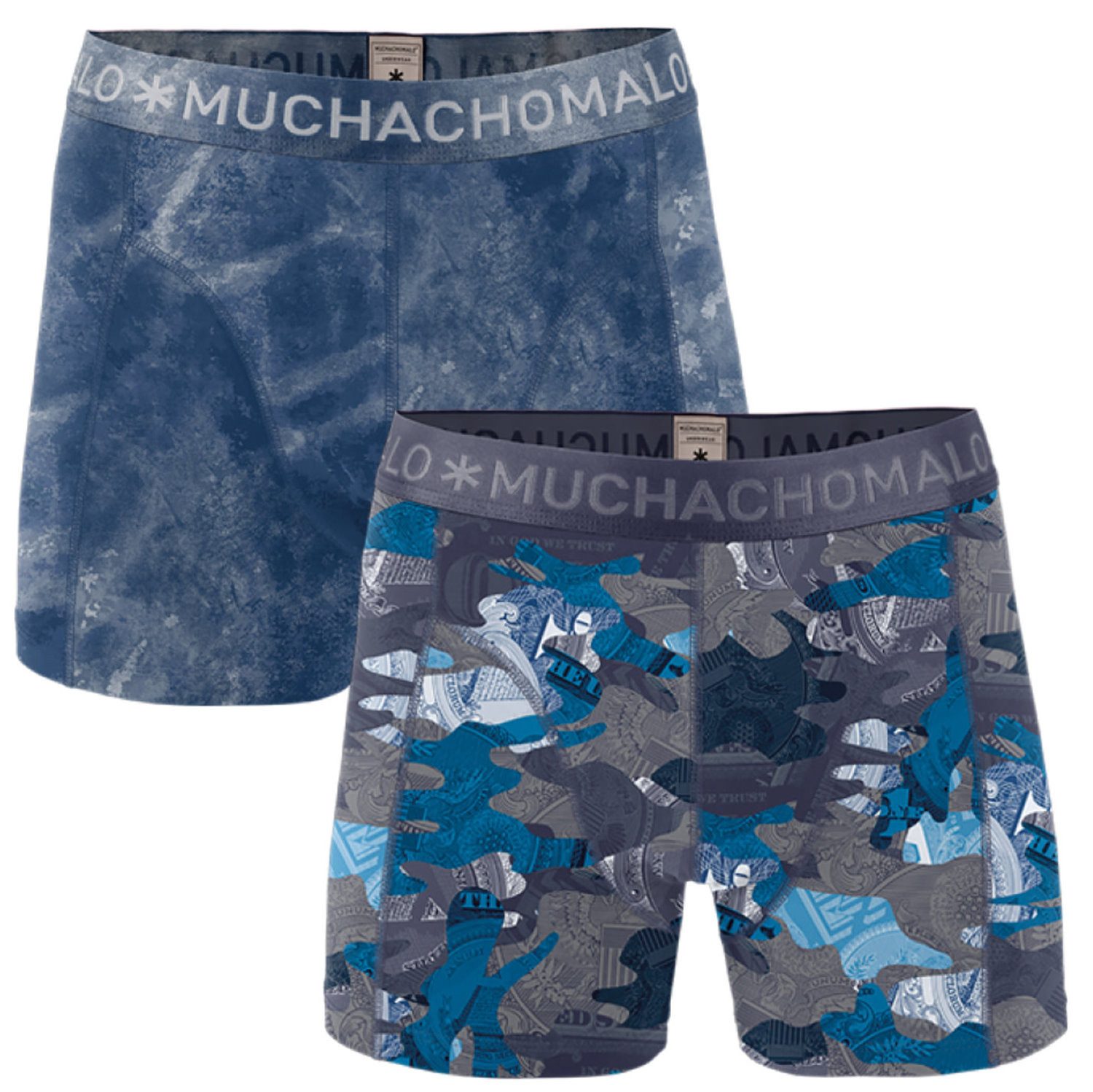 MUCHACHOMALO Boxershorts Doppelpack Herren Pants modisch (2-St) Modisches Design