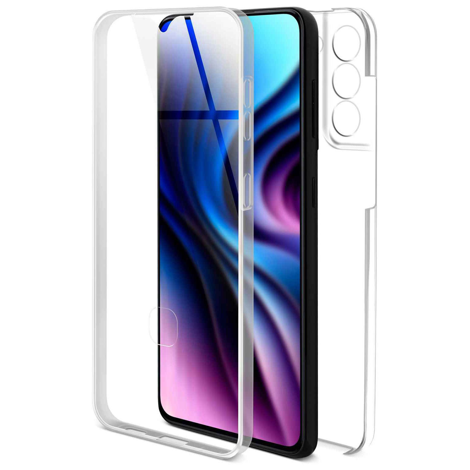 ONEFLOW Handyhülle für Samsung Galaxy S21 Hülle Komplett Schutz Touch Case 6,2 Zoll, 360 Grad Schutzhülle Transparent Rundumschutz Durchsichtig Beidseitig