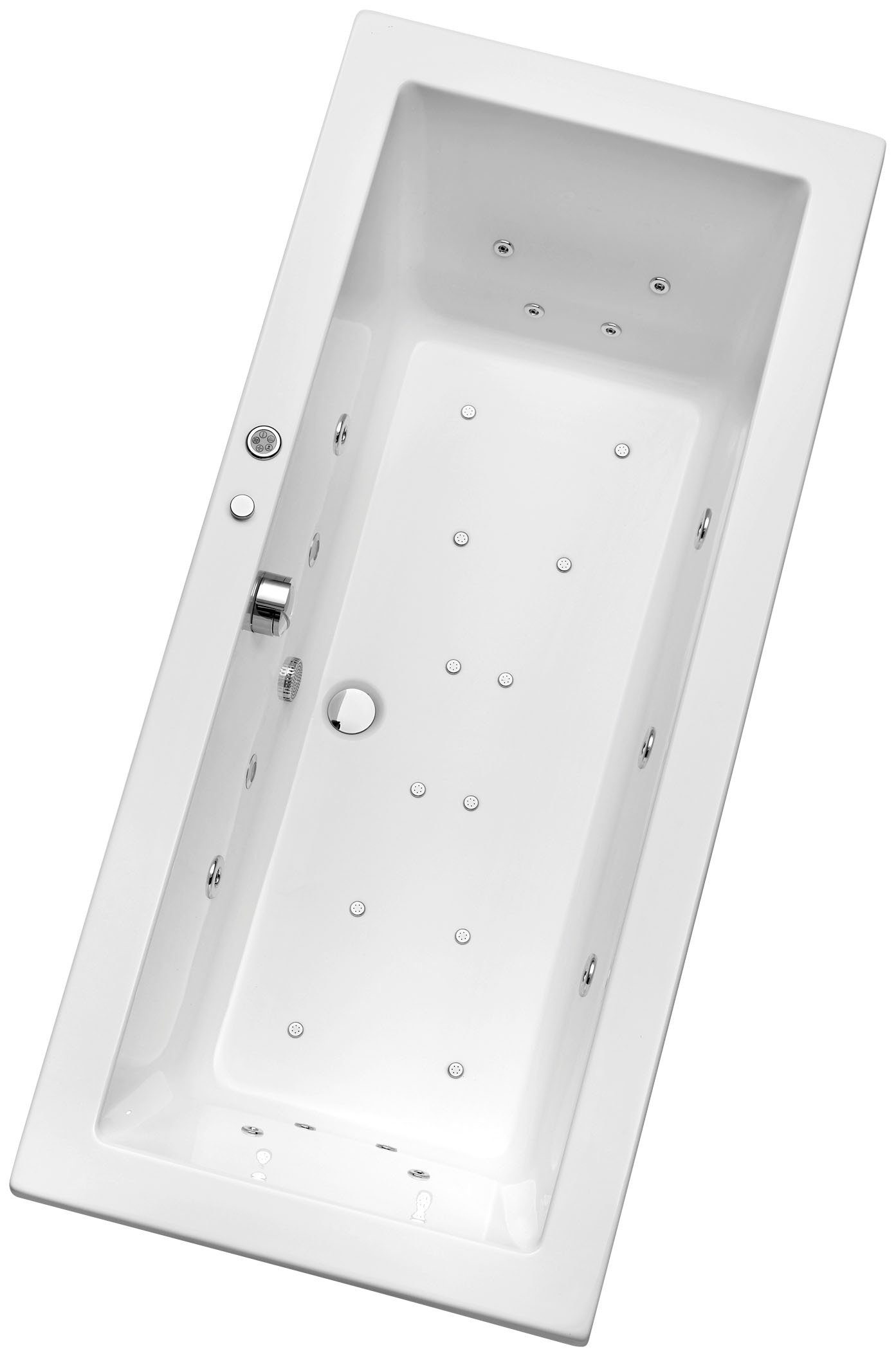 OTTOFOND Whirlpool-Badewanne Cubic, (Set), 190x90 cm