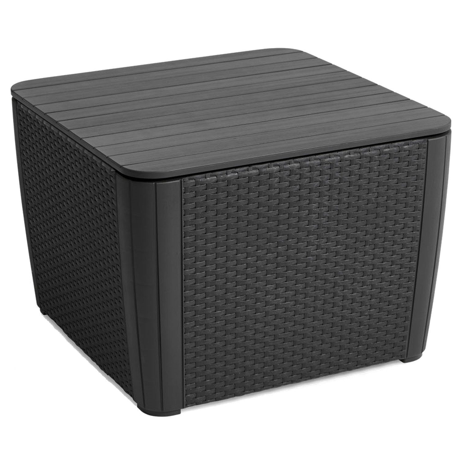 Curver Beistelltisch Luzon Plus, mit Stauraum unter dem abnehmbarem Deckel; 57 x 57 x 43 cm