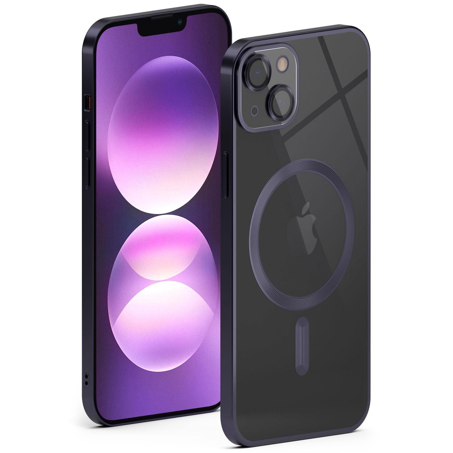 ONEFLOW Handyhülle für iPhone 13 Hülle MagSafe Cover Aura Case Lila, Handy Schutz Hülle Silikon Case Back Cover durchsichtig Schutzhülle