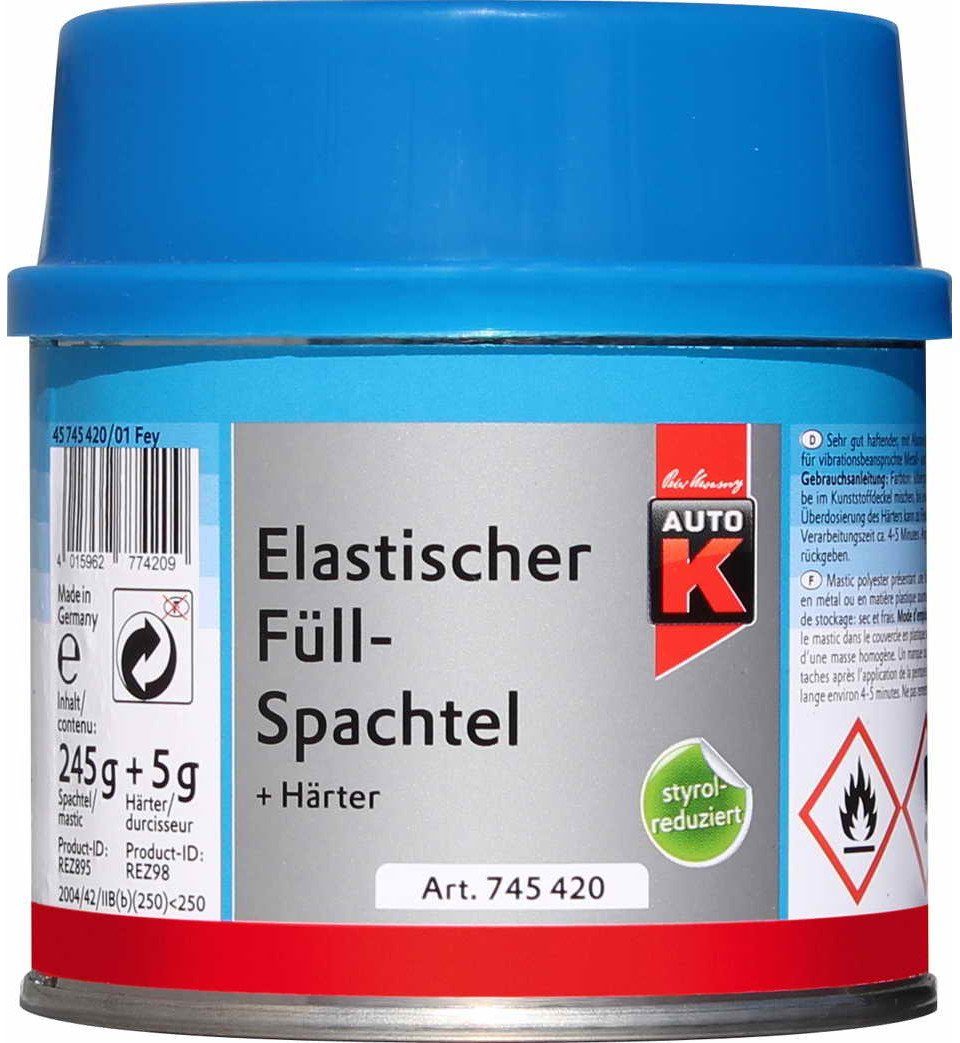 Auto-K Breitspachtel Auto-K Elastischer Füllspachtel + Härter 250g