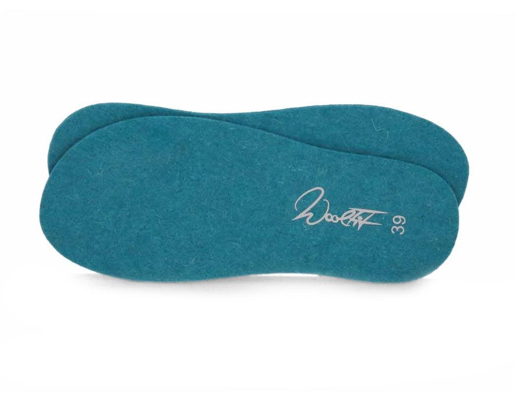 WoolFit Einlegesohlen Damen Herren dünne Filz-Einlegesohle 3mm, türkis, filz, schafwolle, we, Filz