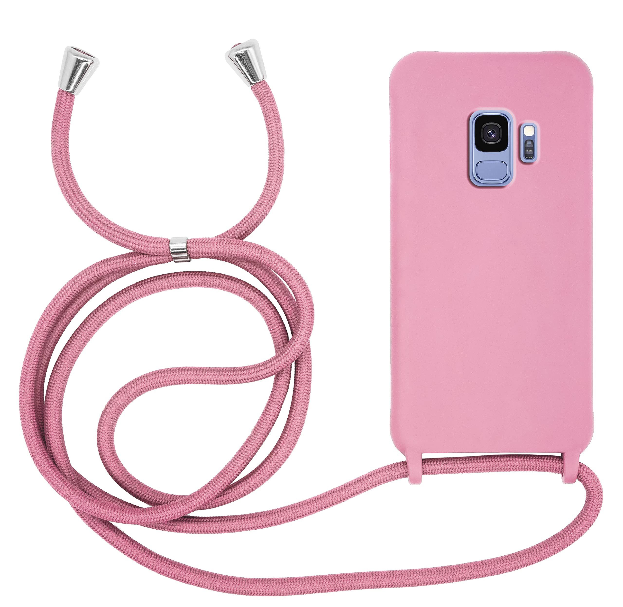 MyGadget Handyhülle TPU Hülle Band Handykette Handyband Umhängen Case Für Samsung Galaxy S9