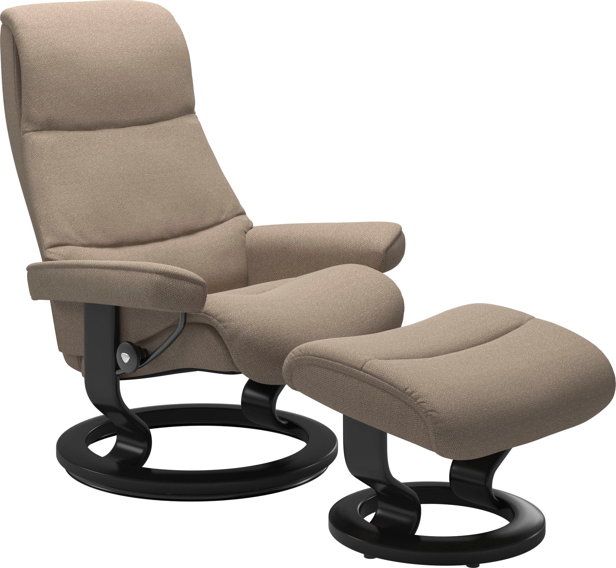 Stressless® Relaxsessel View (Set, Relaxsessel mit Hocker), mit Classic Base, Größe L,Gestell Schwarz