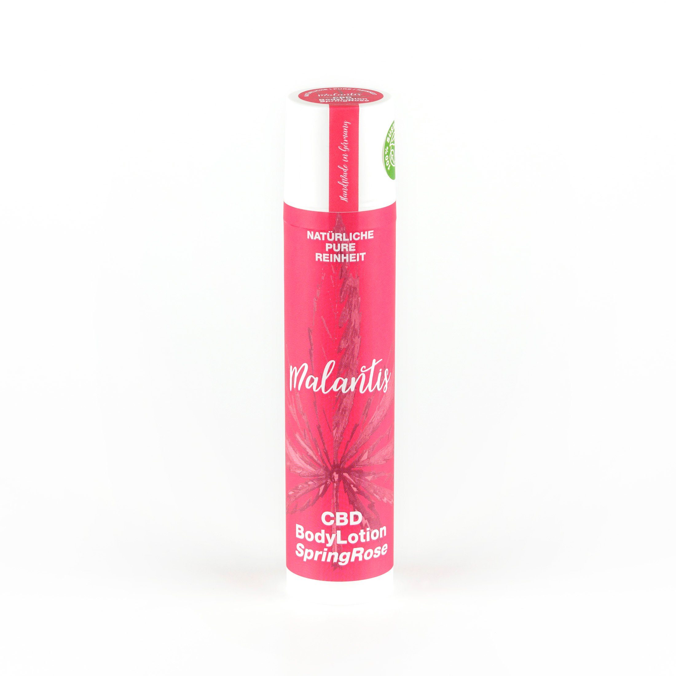 Malantis Bodylotion Malantis Bodylotion CBD SpringRose mit Aloe Vera, Sheabutter & Hanföl mit Aloe Vera, Panthenol und Sheabutter, 100% Naturkosmetik, Handmade in Germany