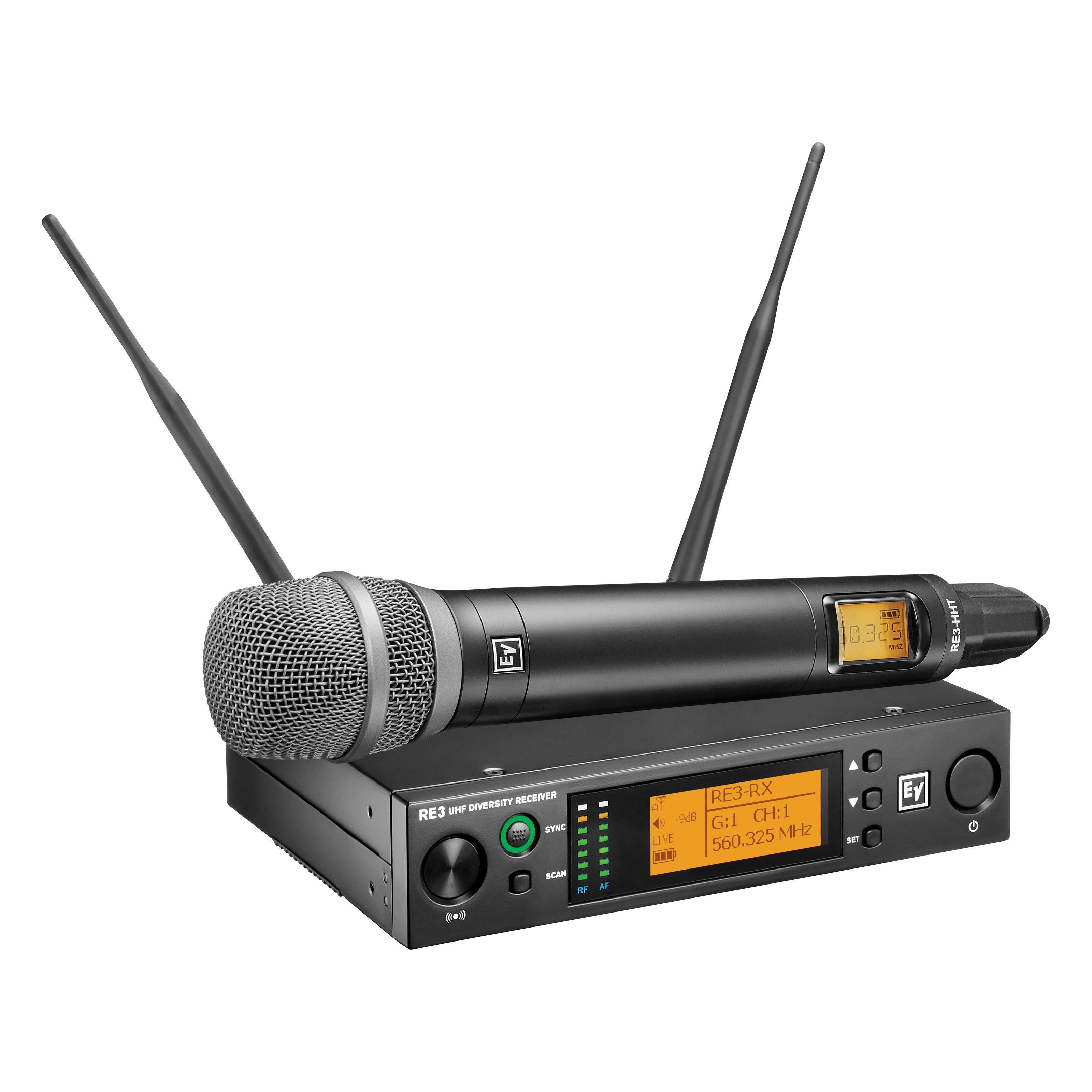 Electro Voice Mikrofon, RE3-RE520-8M 823-865MHz - Drahtlose Sendeanlage mit Handsender