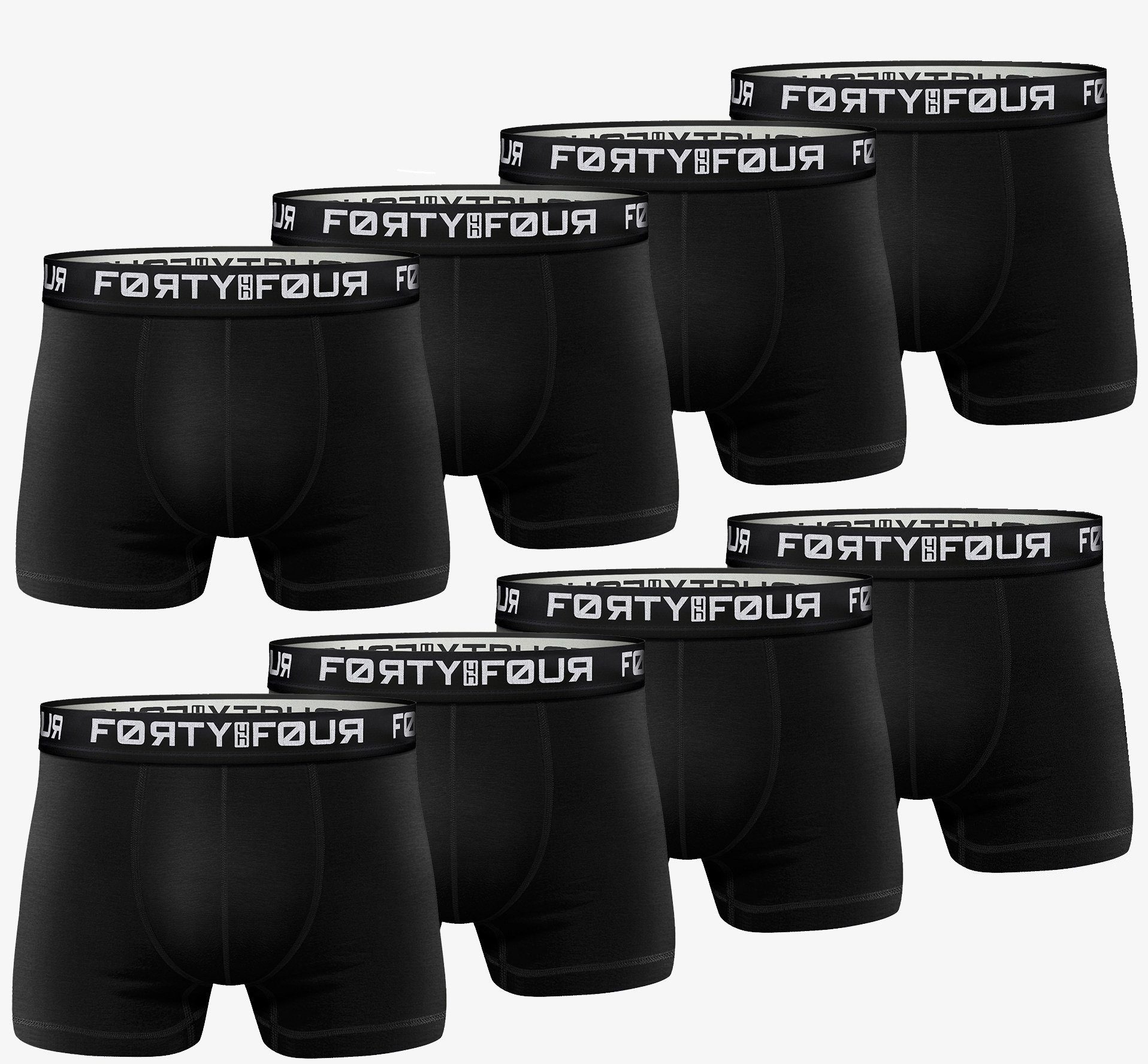 FortyFour Boxershorts 8 Stück S-7XL Männer Unterhosen Schwarz (Vorteilspack, 8er Pack) S - 7XL