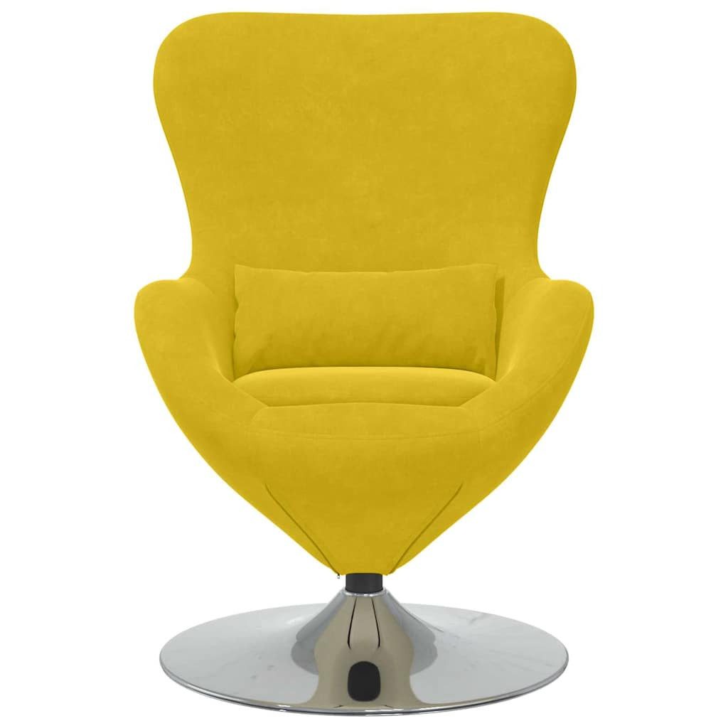 vidaXL Sessel Eiersessel Gelb Samt (1-St)