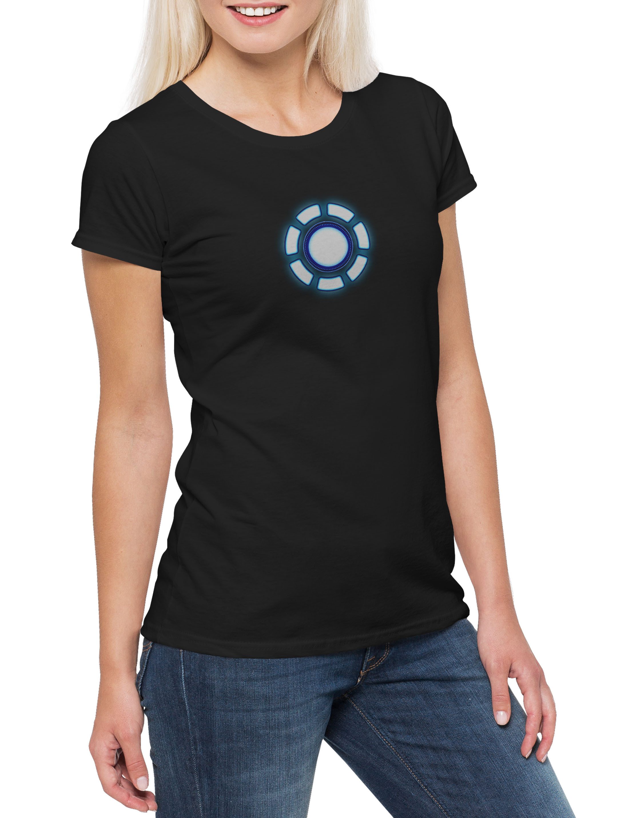 Print-Shirt Arc Reactor II Damen T-Shirt Iron Tony Stark Mark Man Armour