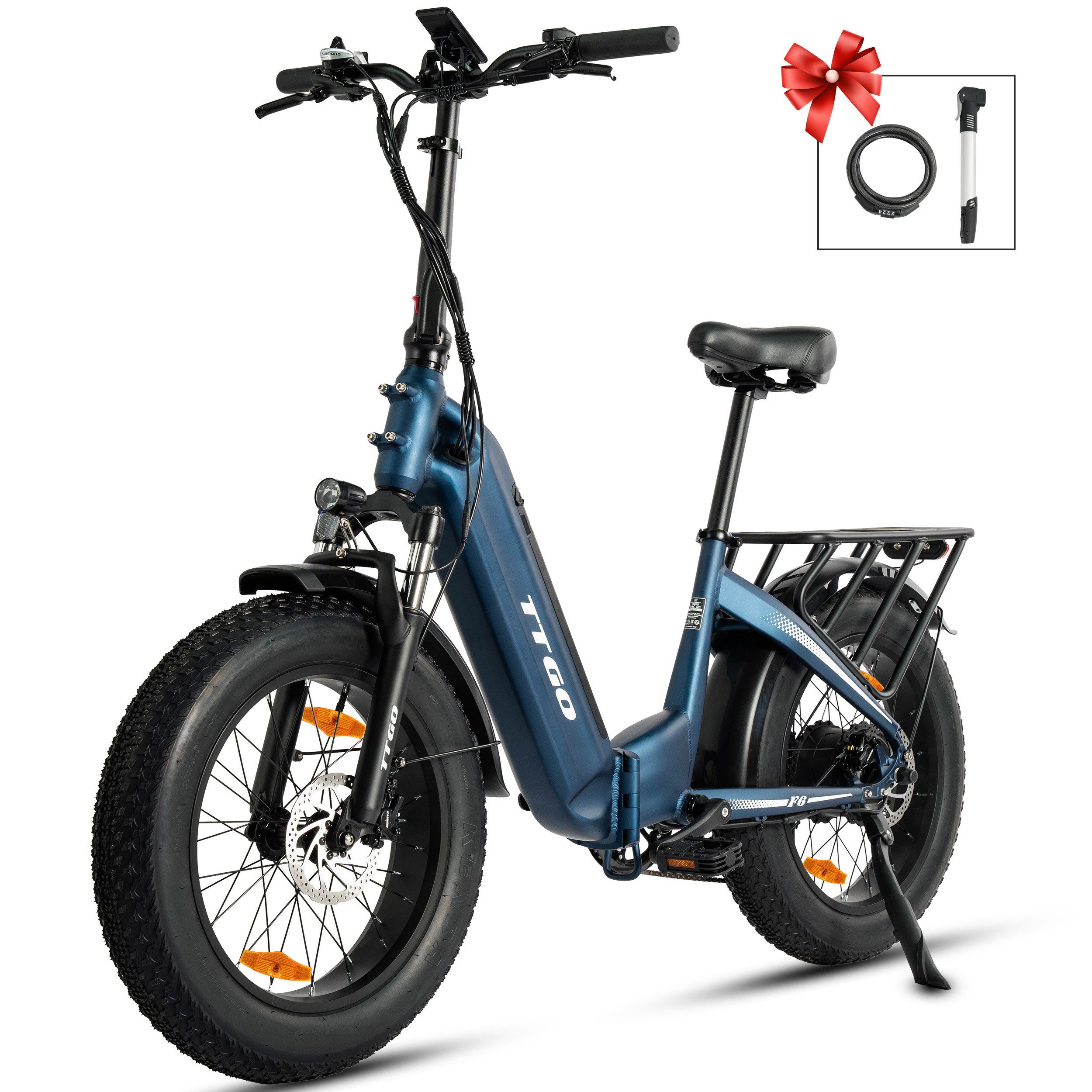 E-Bike Klapprad F6 20 Zoll klappbares Fatbike mit 900Wh Akku für Damen und Herren