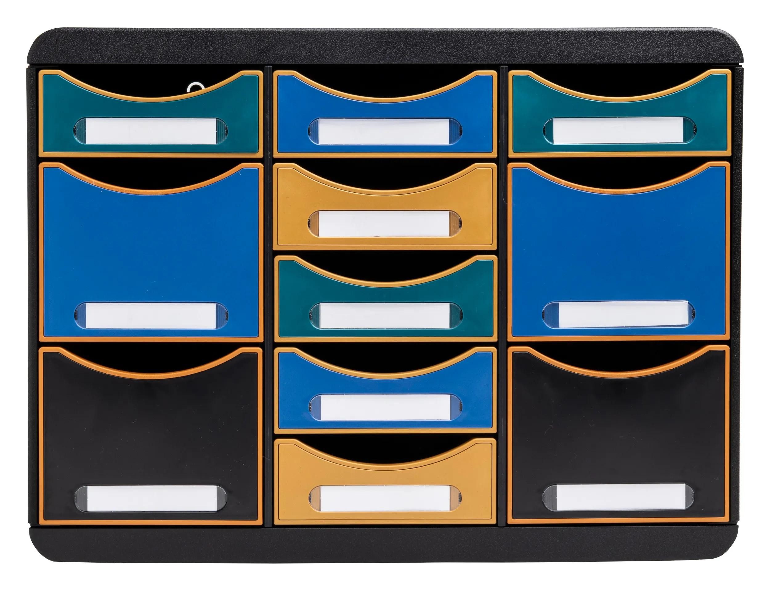 EXACOMPTA Schubladenbox Store Box Multi Schubladenbox +11 Schubladen Neo Deco sortiert 313505D, Одежда и товары для бокса stappelbar