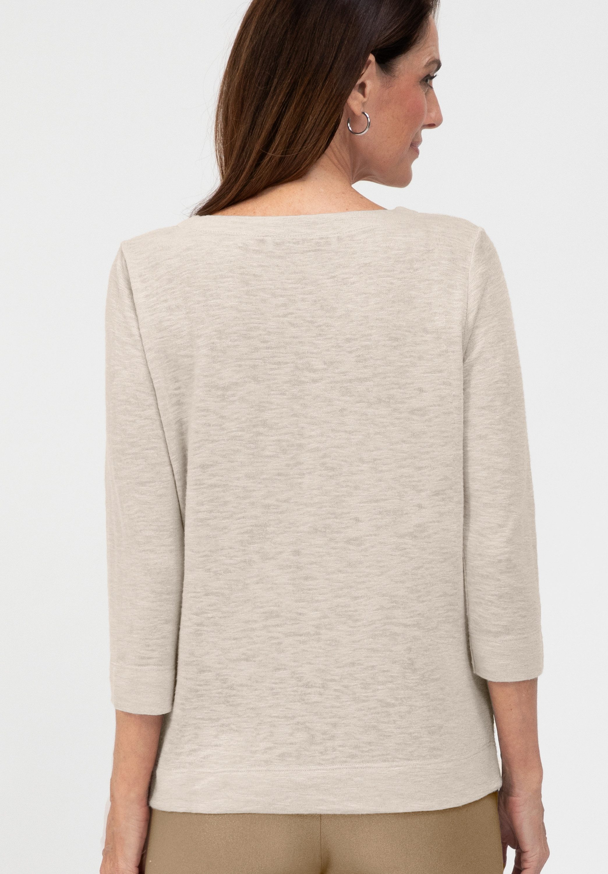 bianca Print-Shirt DINI in leichtem Feinstrick mit Wording-Print – Bild 3 von 5