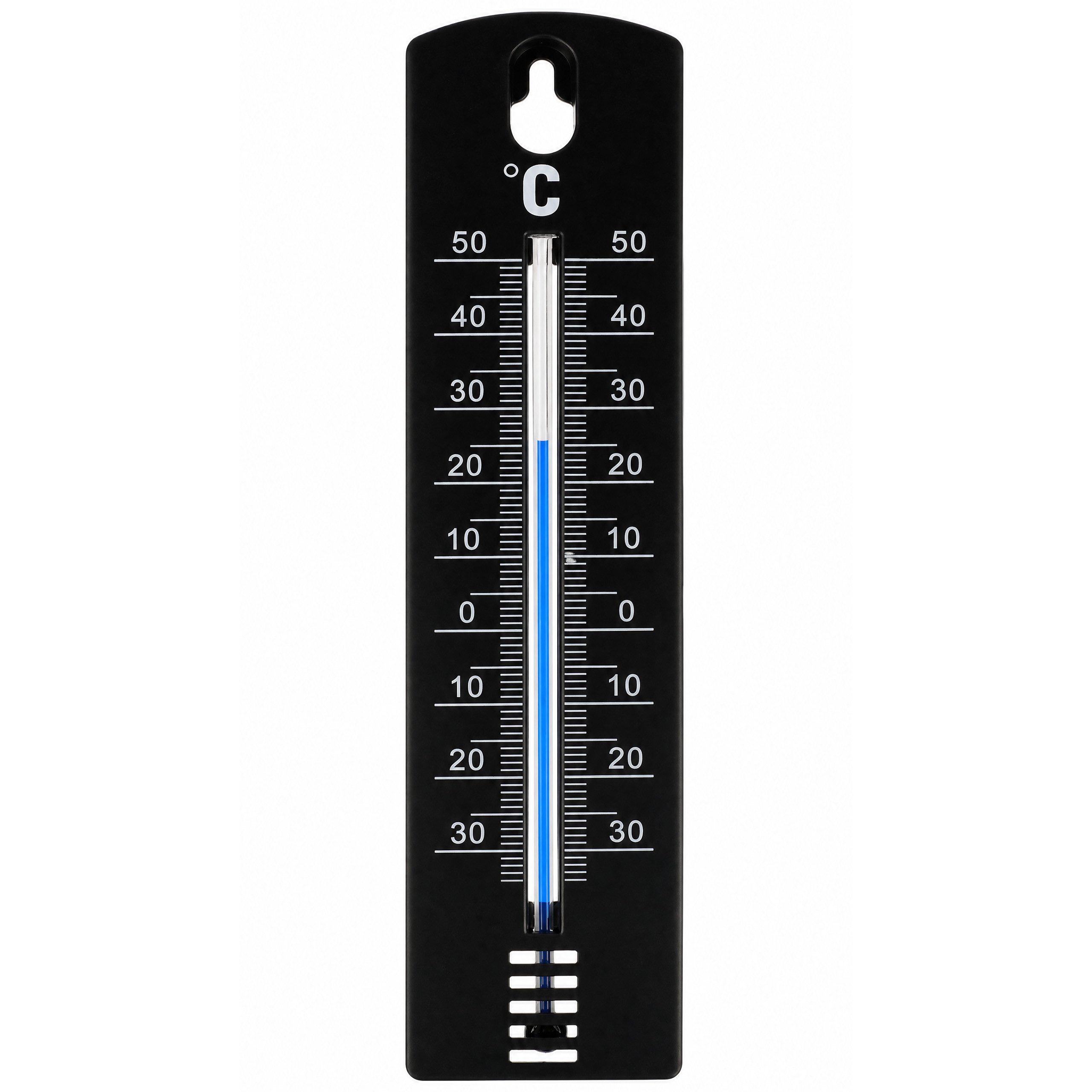 Lantelme Raumthermometer Thermometer 20 cm Kunststoff schwarz, 1-tlg.