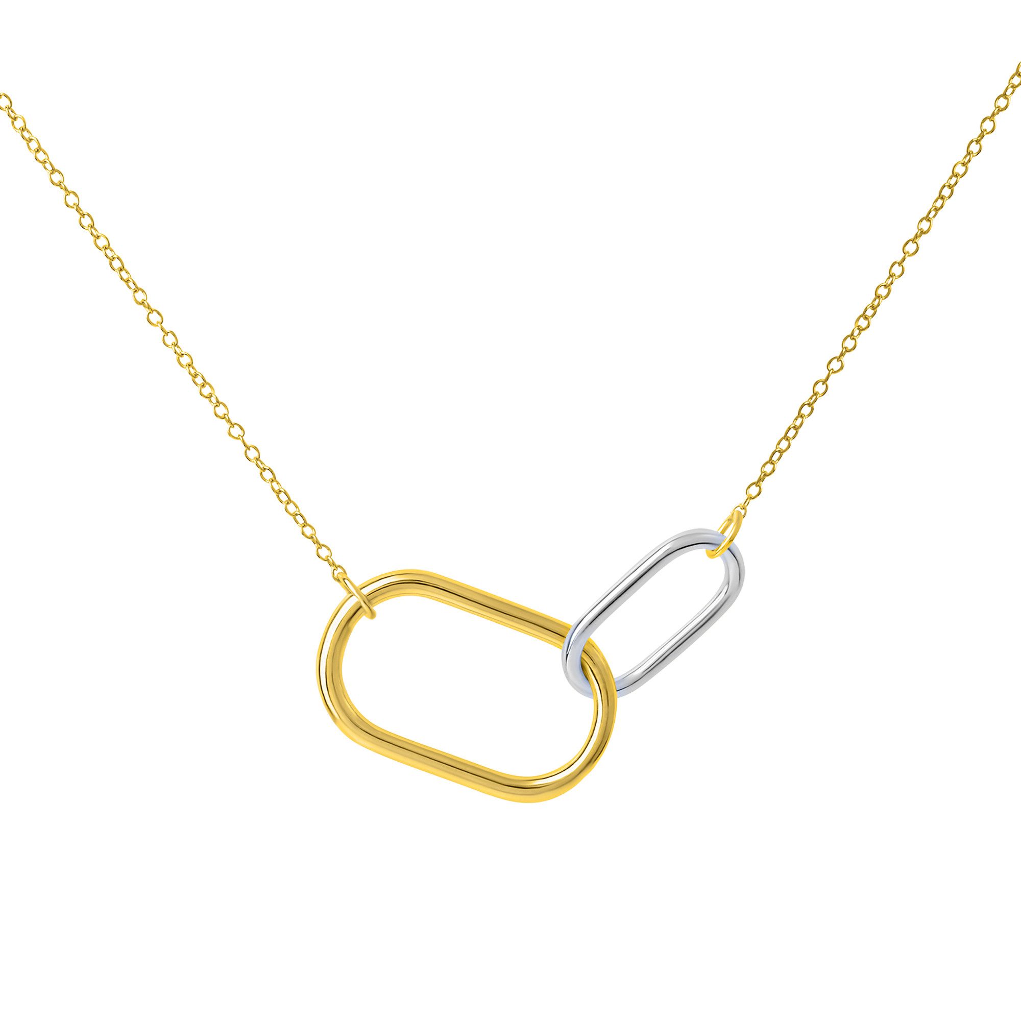 CELESTA Collierkettchen 925 Sterling Silber zweifarbig