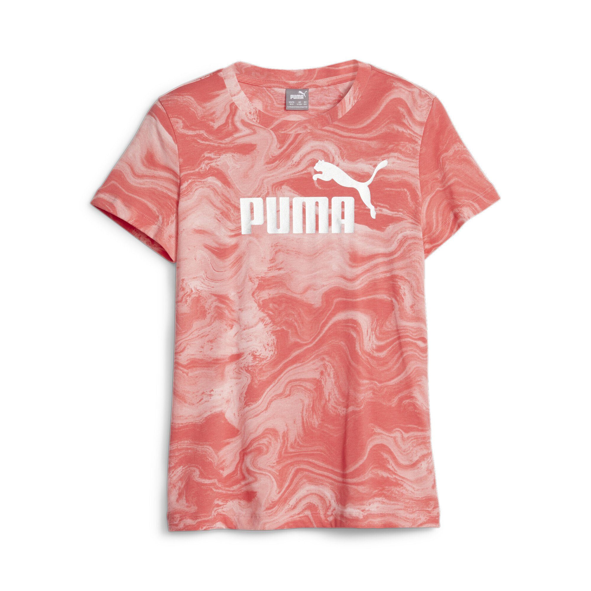 PUMA T-Shirt ESS+ MARBLEIZED T-Shirt Mädchen Peach Smoothie Pink