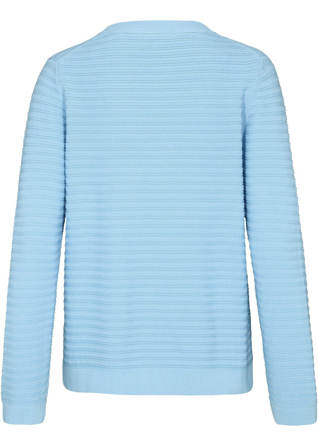 Clarina Strickpullover Rundhalspullover mit Querrippe günstig online kaufen