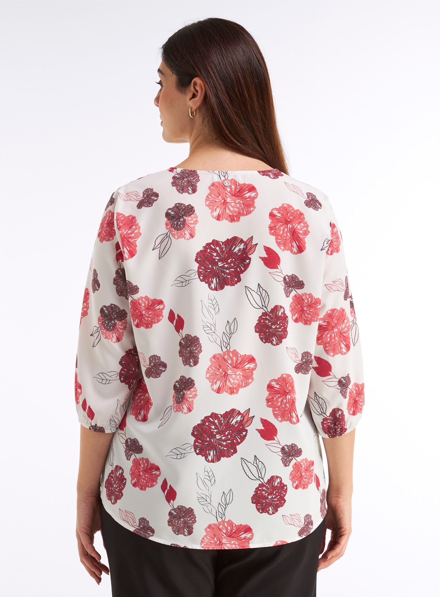 Sheego Klassische Bluse Tunika 3/4-Arm günstig online kaufen
