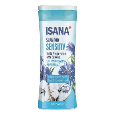 ISANA Haarshampoo »Sensitiv Cotton Flower & Kornblume«, für empfindliche Kopfhaut und normales Haar