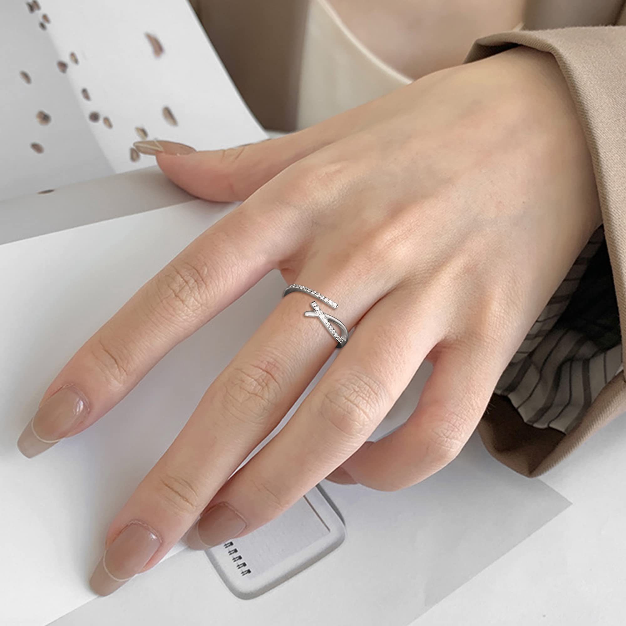 POCHUMIDUU Fingerring S925 Silber aus Eröffnung Mode 925er Silber Sterlingsilber für Silberschmuck Frauen Damen Ring, personalisierte
