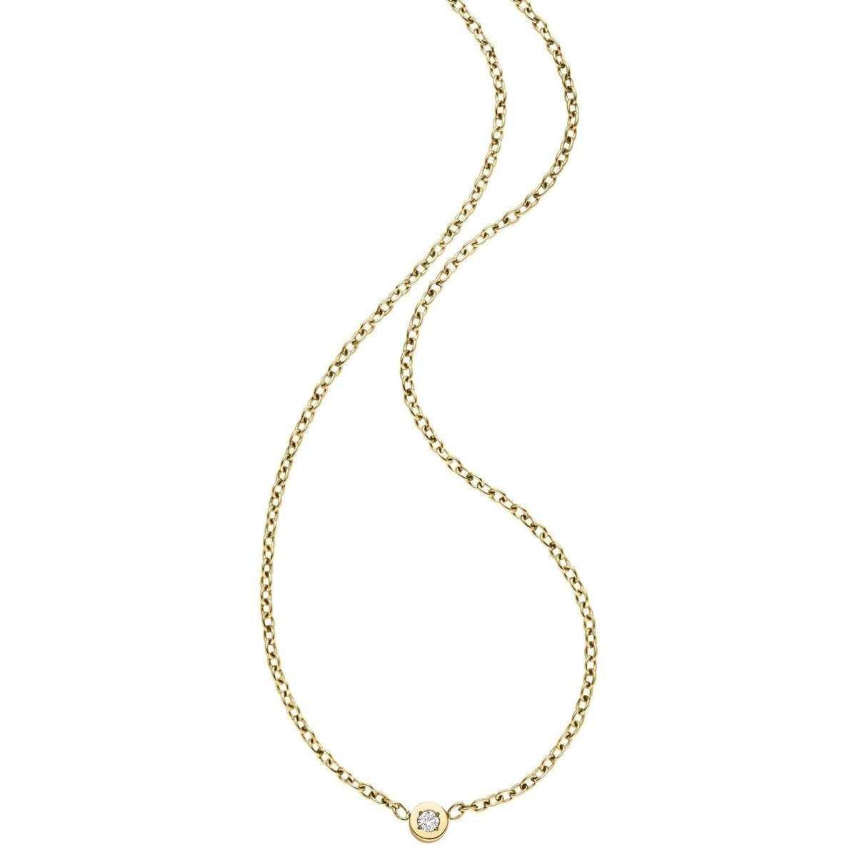 Boccia Kette mit Anhänger 08069-02, für Damen Titan mit Diamant Goldfarben