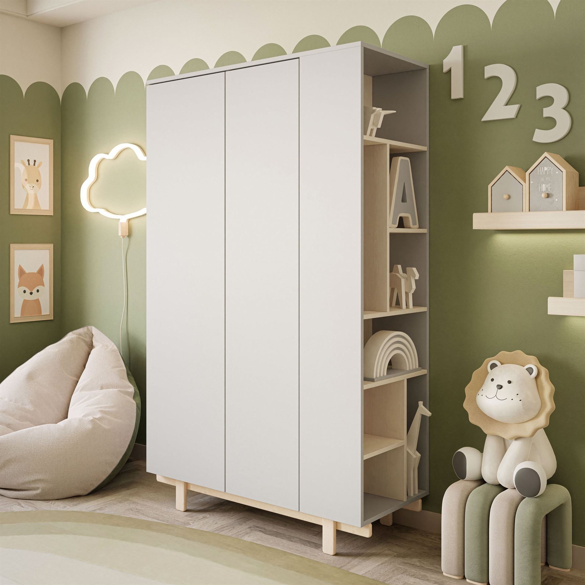 Lookway Kleiderschrank für Kinder BASIC Breite 115cm