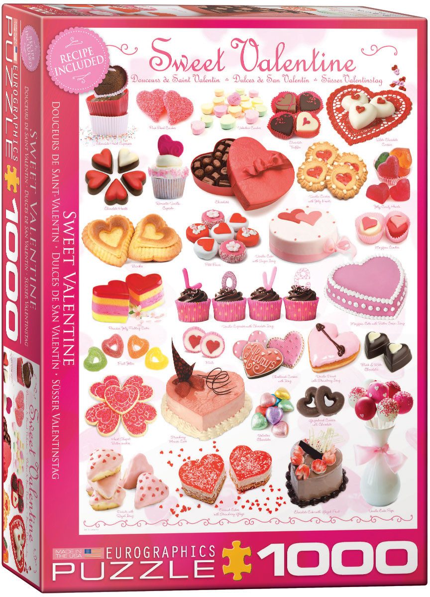 Puzzle 1000 Teile Puzzle - Puzzle - Süsse Valentinstags Leckereien, Puzzleteile